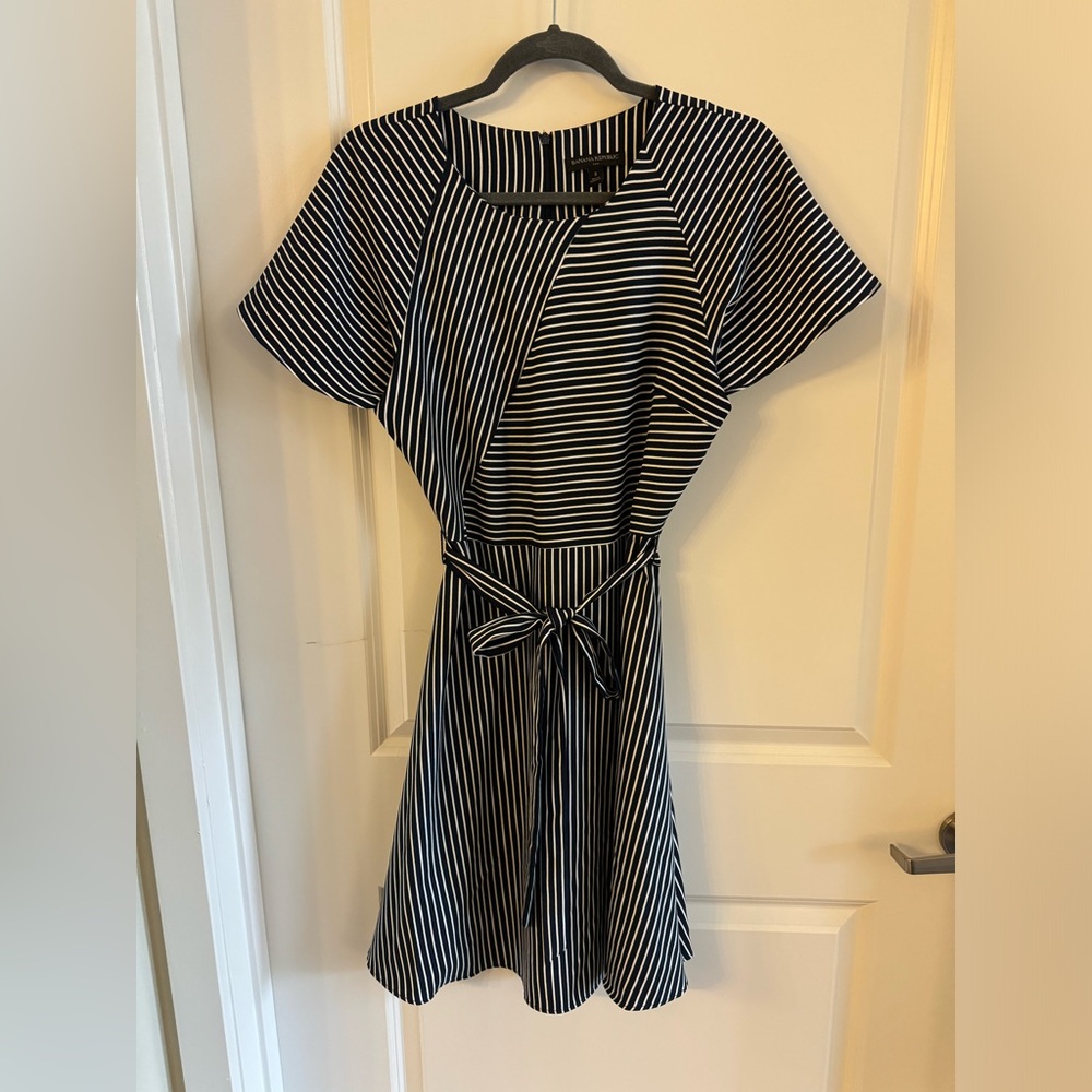 Striped Black and White Dress